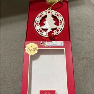 Lenox Cream and Gold Holiday Ornament